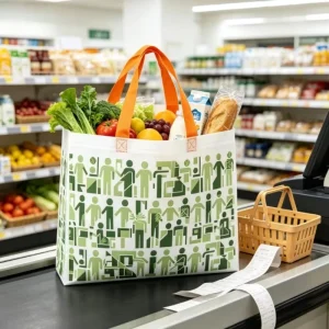 Reusable Waterproof Non Woven Shopping Bag Laminated Foldable Tote Bag for Supermarket Grocery