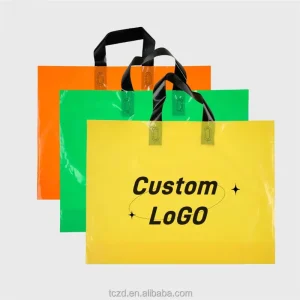 Reusable Waterproof Recyclable Shopping Tote Bags with Handles Custom Logo Foldable Design for Supermarket Use