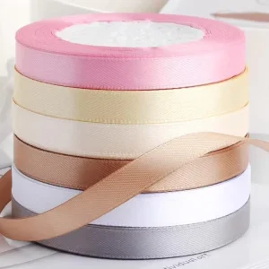 Ribbon Fabric Ribbon Silk Ribbon Assorted Colors Perfect for Gift Wrapping Crafts Hair Bows Wedding Party Decoration