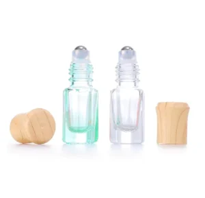 Roll on 3ml 6ml 12ml Octagon Attar Glass Bottle Empty Perfume Oil Fragrance Roll on Bottle with Ball