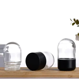 Round CR Empty Glass Leak Proof Airtight 30ml Sustainable Screen Printed Flower Stash Storage Screw Cap Dome Jar