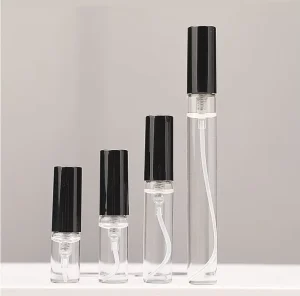 Round Cylinder Empty Mini 2ml 3ml 5ml 10ml Small Atomizer Spray Sample Test Glass Perfume Bottles