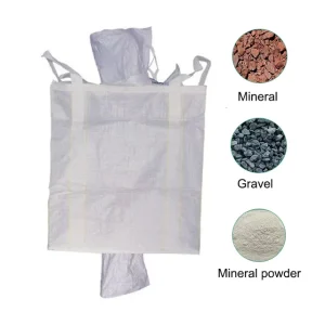Safe Discharge Antistatic PP Big Jumbo Ton FIBC Bulk Bag with Top Fill Spout Flat Bottom Cross Corner Loop for Powder Handling