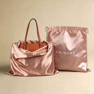 Satin Dust Bag for Handbag Luxury Jewelry Storage Pouch Custom Logo Drawstring Packaging Small MOQ 100pcs