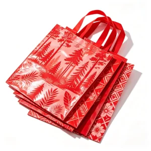 School Promotion Non Woven Shopping Bag Custom Student Logo Handbag