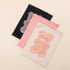 Self-Adhesive Large LDPE Resealable Poly Mailers Matte Black Packaging Bags Custom Silk Screen Printed Logo for Clothing Shoes