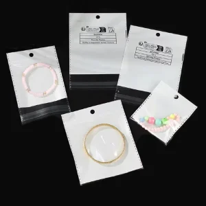 Self Adhesive Opp Bag with Header for Clothing Jewelry Packaging Clear Poly Bag for Small Business