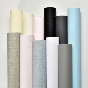 Self Adhesive PVC Film Waterproof Cover for Furniture Door Panels Decorative Paper