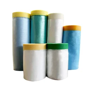 Self Adhesive Pre Taped EVA PE Automotive Car Painting Protection Masking Film Pressure Sensitive Adhesive Anti UV Waterproof