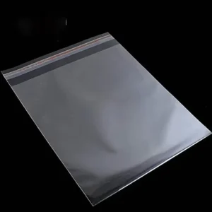 Self Adhesive Reusable BOPP Shopping Bags 15x25cm Custom Logo & Label Food Grade Clear Packing