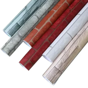 Self Adhesive Wallpaper PVC Wall Stickers Brick Waterproof Brick Wall Paper for Room Kitchen Bathroom