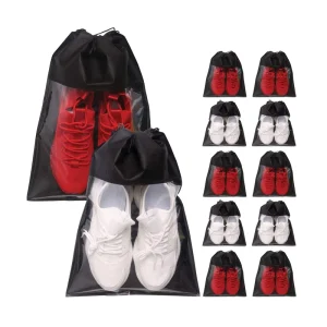 Shoe Custom Space Saving Storage Bags Non-woven Drawstring Portable Travel Shoes Bag with Your Own logo Dust Bag