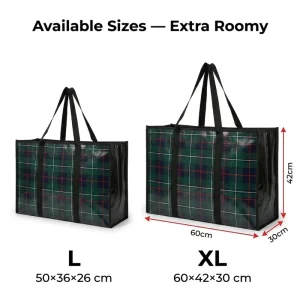 Shopping Bag Large Capacity Reusable Grocery Bag Two Tone Design Waterproof Fabric for Women