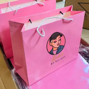 Shopping Bags Small Paper Gift Bags Custom logo Eco friendly Packaging Boxes for Small Business