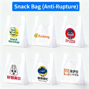 Shopping Plastic T Shirt Bags for Grocery Retail Store Household Needs