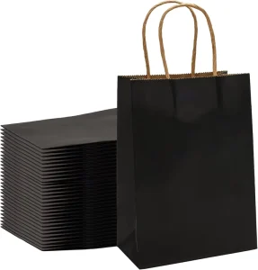 Simple Elegant Biodegradable Eco Friendly Kraft Paper Bags for Luxury Gift Wrapping and High End Merchandise Packaging