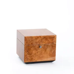 Single Pot Box for Bracelets Wood Grain High Gloss Paint Timber Material for Varnishing and Stamping Wooden Gift Box and Cigar Box