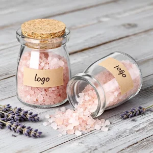 Small Clear Glass Container Round Favor Jar for Candy Pudding Yogurt Spices Honey Glass Jar