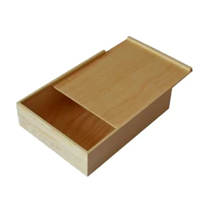 Small Customise Unfinished MDF Top Handmade Sliding Wooden Gift Packing Box for Storage Gifts Arts Crafts