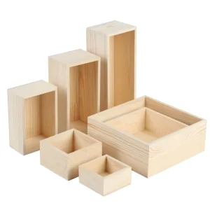 Small Customizable Handmade Bamboo Wooden Gift Box with Laser Engraved Logo & Embossing Printing for Jewelry Packaging