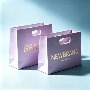 Small Die Cut Flat Bottom Lunch Takeout Bread Shopping Kraft Paper Bag With Flat Handles Die Cut Food Service Paper Bags