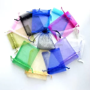 Small Organza Gift Bags 7*9cm for Christmas Parties and Jewelry Storage