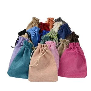 Small Recyclable Eco Friendly Cotton Dust Bag with Custom Logo and Drawstring