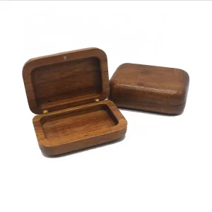 Small Wooden Storage Box Custom Mini Gift Box for Jewelry Pill Personalized Wood Craft Container Souvenir OEM Factory Price