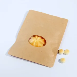 Smell Proof Brown Kraft Paper Plastic Package Bag