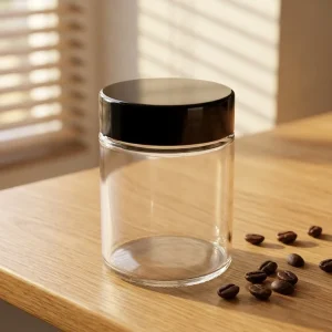 Smooth Edge Round Glass Food Jar Safe for Children Snack Candy Storage Household Kitchen Transparent Visible Storage Canister