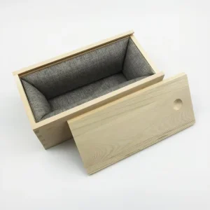 Soft Core Wooden Bamboo Exterior Flannel Lining Storage Box Customizable Color Size Fabrication Services