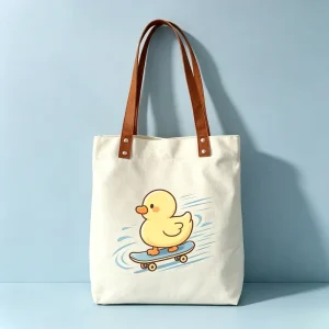 Soft Eco Canvas Shoulder Bag Durable Tote Bag for School Outdoor Activities and Casual Daily Carry