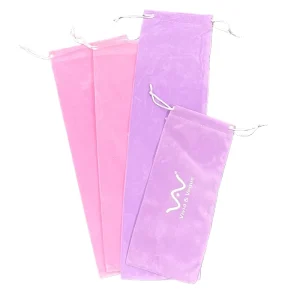 Soft Pink Velvet Pouch for Jewelry Customized Drawstring Recyclable Screen Printed Dust Gift Cosmetic Packaging Bag