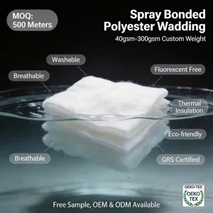 Soft Spray Bonded Polyester Wadding 80GSM Washable Craft Patchwork Batting Doll Stuffing DIY Fill OEM