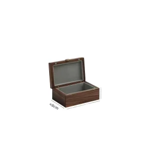 Solid Color Painted Wooden Bamboo Rectangle Portable Jewelry Box Elegant Fingerprint Design Resilient Storage Packaging