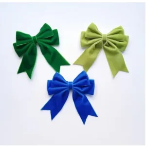 Solid Double layer Velvet Swallowtail Bow Gift Ribbon for Christmas Cake Decoration
