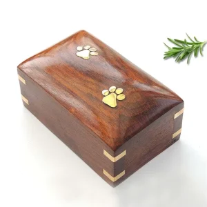 Solid Wood Pet Ash Box Wooden Ash Storage Box Funeral Supplies Pet Coffin Box Wooden Pet Commemorative Box
