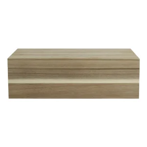 Solid Wood Storage Box with Hinged Lid 8 Compartments Jewelry Organizer Custom Size
