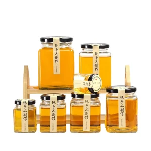 Spice Jar Square Shape Wide Mouth Glass Pickle Jar With High Tinplate Cap for Sauce Canned Food