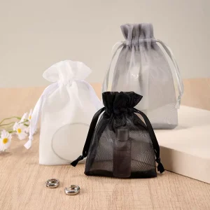 Spot Vacuum Organza Drawstring Eco Friendly Jewelry Cosmetic Packaging Gift Mesh Pocket Sd050 Gift Bag