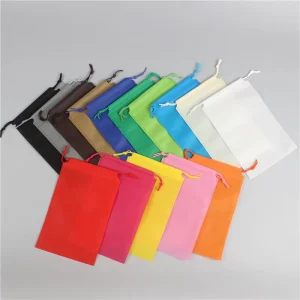 Spunbond Non-woven Drawstring Pouches Dust-Proof Storage Bags for Shoes Clothing Toy Cinch Bags Custom Logo Silk Screen Printing