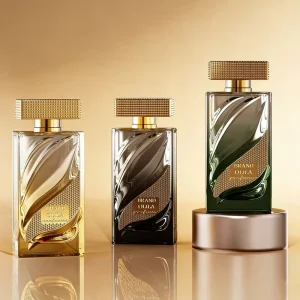 Square 30ml 50ml 100ml Empty Screw Cap Set Stylish Custom Luxury Glass Perfume Bottles Screen Printing Custom Colors
