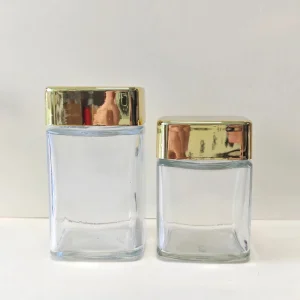 Square Food Grade Transparent Glass Sealed Storage Glass Jar