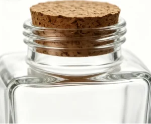 Square Glass Food Jars 30ml/50ml/500ml with Silk Screen Printing for Essential Oil Face Cream Skin Care & Crafts Storage