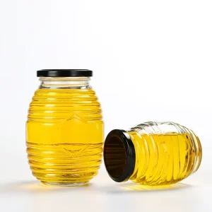 Square Glass Honey Jar with Aluminum Lid 70ml 180ml 380ml 730ml for Food Storage Cookie Candy Jelly Milk Baby Food Sugar