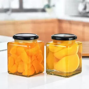 Square Glass Storage Jars for Kitchen Essentials Durable Sealed Glass