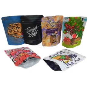 Stand up Pouches Plastic Waterproof Sealed 3.5g 7g 28g Pouch Custom Mylar Bag