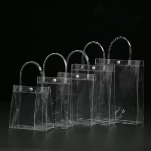 Standard Size Ready Stock Clear Plastic 13*15*7 Transparent PVC Tote Shopping Bag