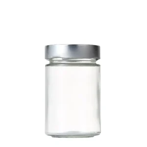 Straight Side Glass Jars for Honey Jam Spice Sauce Storage Food Storage Glass Jar With High Metal Cap