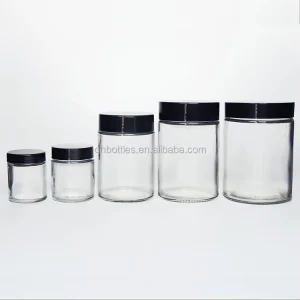 Straight Sided Empty Jar Food Grade Glass Storage Jar for Honey Jam Cosmetic